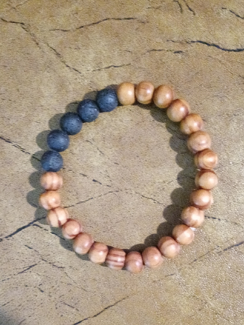 Blue And Brown Beaded Bracelet New